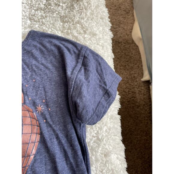 Tucker & Tate girls sz. 8 blue shimmer gold cat design tee. Cute, fun - Picture 3 of 6